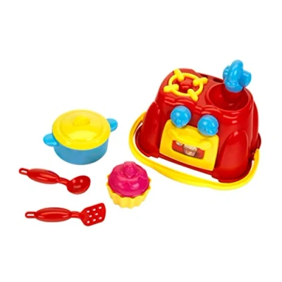 Image de Theo Klein 2343 Seau Cuisine de Plage Set Haute qualité pour Le bac à Sable et la l avec Plaque Cuisson, évier, Vaisselle etc... Jouet Enfants partir 18 Mois