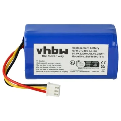 Image de vhbw 1x Batterie Remplacement pour Blaupunkt 6.60.40.02 0, D071 INR CH 4S1P Robot électroménager (3200mAh, 14,4V, Li ION)