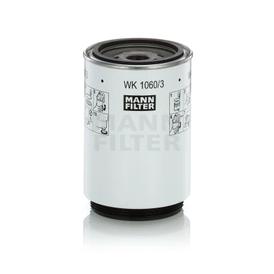 Image de MANN FILTER WK 1060/3 x Filtre à Carburant avec joint d&#039;étanchéite DAF: XF, CF 85, SCANIA: 4 series, P,G,R,T VOLVO: FH 12, FM 7