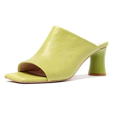 Image de L37 HANDMADE SHOES Femme You Want This Sandales à Talons, Vert, 38 EU