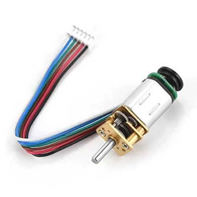 Image de FTVOGUE moteur micro de réduction, Moteurs électriques à aimant permanent vitesse GBMQ GM12BY20 avec le codeur codé magnétique DC6V 2W Hall (6V 60RPM)