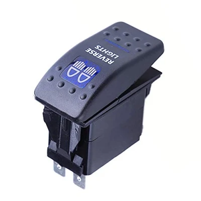 Image de Mintice Interrupteur à Bascule Commutateur Lampe Lumière LED Bleu 12V 20A pour Voiture Bateau Moto (Reverse Light)