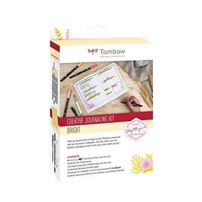Image de Tombow BUJO SET2 Kit de journaling créatif Brillant, carnet note + Sélection 7 produits