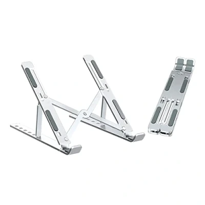 Image de Ewent Support Ordinateur Portable Facilement Pliable, Niveaux Réglables en Aluminium Convient aux Ordinateurs Portables de 10 à 15,6 Pouces