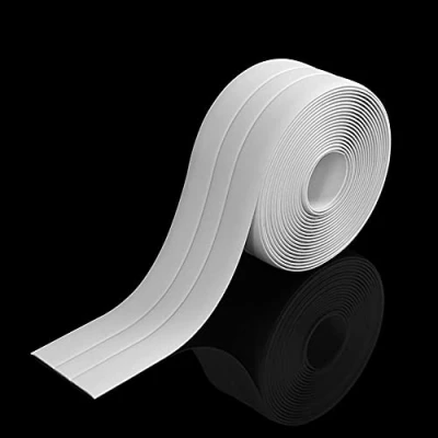Image de Dream HorseX Ruban d&#039;étanchéité à trois volets,Bande PVC Blanc,Ruban auto adhésif anti moisissure et fuite adapté de nombreuses occasions pour cuisine ou salle bain(320 * 3,8cm)…