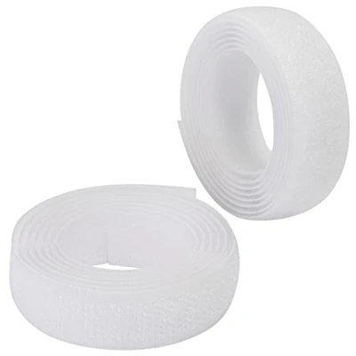 Image de AERZETIX C65872 Bande/rouleau de scratch 16 mm 1 mètre auto agrippant organisateur/serre câbles ruban sac vêtement attache sangle couleur: blanc en polyamide et polyester
