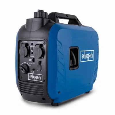 Image de Scheppach Groupe Electrogène Inverter SG2500i Générateur d&#039;électricité de secours 2000W 2 Prises 230V / Fiches USB type A 64,1dB volume sonore