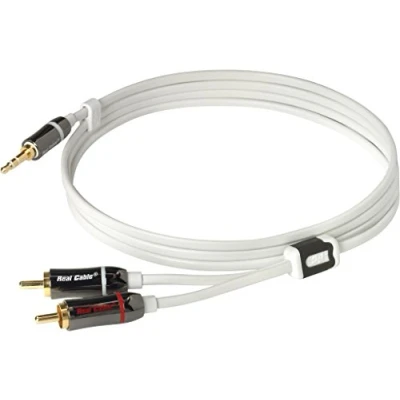 Image de Real Cable iPLUG J35M2M câble audio 1,5 m 3,5mm 2 x RCA Blanc Neuf