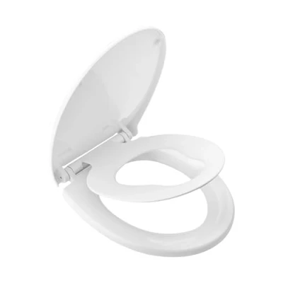 Image de Ibergrif M41002 2, Abattant WC Forme O avec Siège Enfant, Cuvette Toilette Frein de Chute, Lunette Fermeture en Douceur, Blanche Universelle