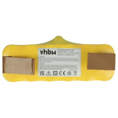 Image de vhbw Batterie Robots Nettoyage Domestique (3000mAh, 14,4V, NiMH) Compatible avec iRobot Roomba 660, 665, 670, 671, 675, 790, 966