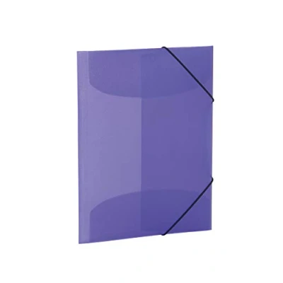 Image de HERMA 19585 Lot de 3 porte documents format A3 en plastique robuste et lavable avec rabats intérieurs sangle élastique pour enfants, garçons filles Violet translucide