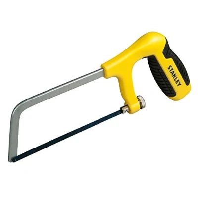 Image de Stanley 1 15 317 Mini scie à métaux avec poignée pistolet (longueur de lame 152 mm) , Jaune/Noir