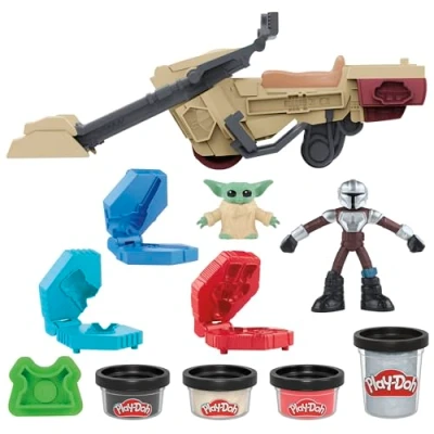 Image de Play Doh Star Wars: The Mandalorian Speeder catapulte, Coffret de pâte à Modeler