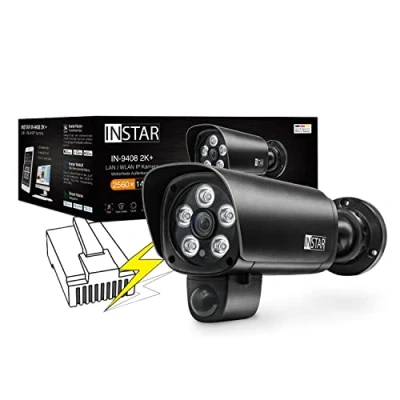 Image de INSTAR IN 9408 2K+ LAN/PoE caméra de Surveillance Intelligence Artificielle extérieure étanche Power Over Ethernet HomeKit PIR détection Mouvement Grand Angle RTSP