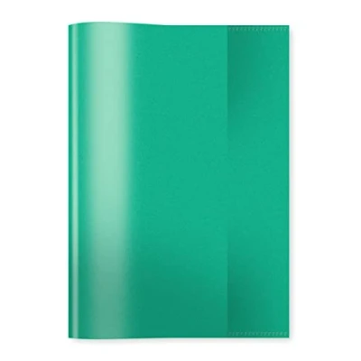 Image de HERMA 7485 protège cahier A5 vert transparent en film polypropylène résistant et facile à nettoyer, pour cahiers d&#039;école, couleur