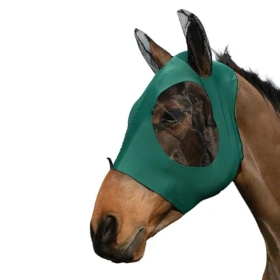 Image de Weatherbeeta Masque Anti Mouches Stretch Bug Eye Saver avec Oreilles Hunter/Noir Cob