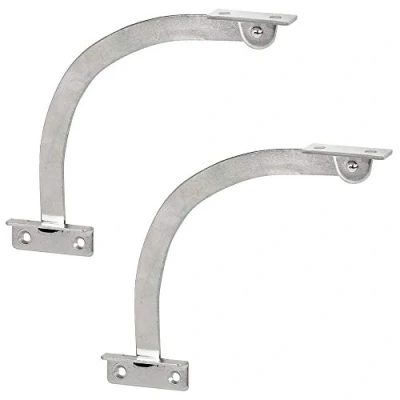 Image de Gedotec Limiteur d&#039;ouverture d&#039;armoire Ferrure à rabat portes de meubles Support rabattable pour compartiment bar visser Longueur métal : 150 mm Acier nickelé