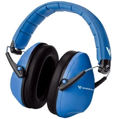 Image de Vanderfields Casque Anti Bruit Enfant Réglable Pliable et Confortable Protection Auditive 27dB SNR pour Kids, Garcon Fille Âge 3 16 Years, TDAH, de l&#039;aéroport, Feux d’Artifice