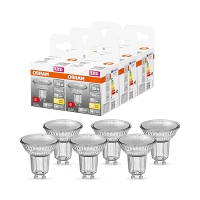 Image de OSRAM Lot de 6 x réflecteur LED, Culot: GU6, Blanc chaud, 2700 K, 4,30 W, équivalent à 50 LED STAR PAR16