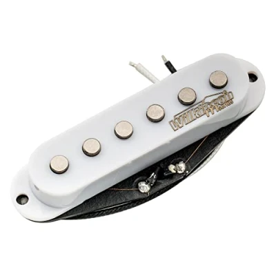 Image de Wilkinson Série M High Output Alnico 5 Strat Micro Simple Bobinage Chevalet Pickup pour Guitare électrique Stratocaster, Blanc