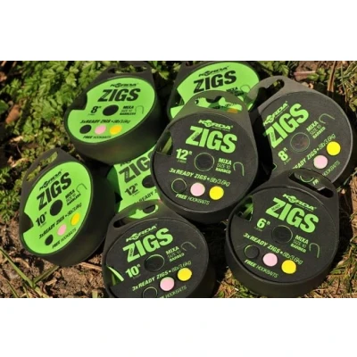 Image de Korda Ready Zigs Barbed (3 pcs) Haak Mixa size 10 3.6kg (incl Free Hookbaits) Taille : 8ft (2.44m)
