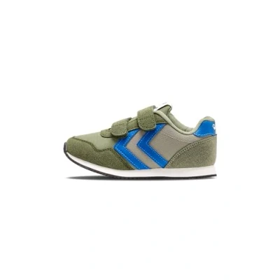 Image de Hummel Relfex Double JR Baskets basses pour enfants, Taille: 26, Capulet olive Maille