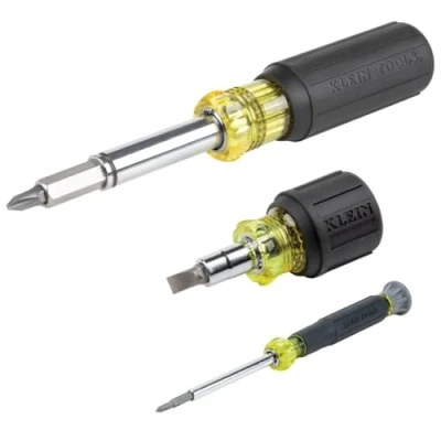 Image de Klein Tools 80045 Kit de tournevis et tourne écrou, comprend un magnétique 11 en 1, multi embouts électroniques, 3 pièces