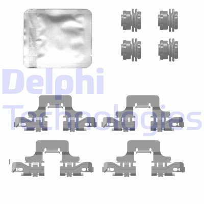 Image de DELPHI LX0776 Kit d&#039;accessoires, plaquette de frein à disque AUDI: Q5, A4 B9 Avant, A6 C8 Berline