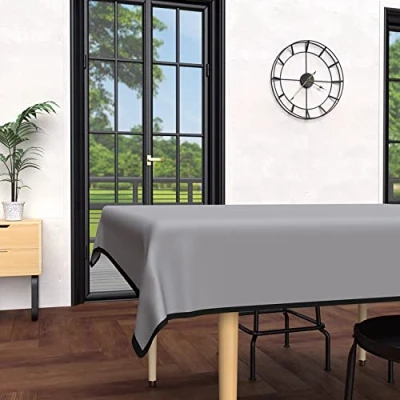 Image de Soleil d&#039;ocre, Boheme Nappe Rectangle Anti tâches en Microfibre lavée 140x300 cm Gris