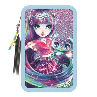 Image de Trousse 3 Compartiments Isadora Nebulous Stars Avec Accessoires Coloriage et Dessin Crayons, Feutres, Règle, Ciseau Enfants à partir de 8 Ans Cadeau Papeterie Pratique, Créatif Fille