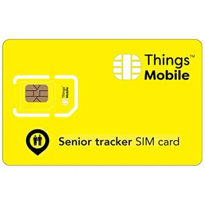 Image de Carte SIM pour Tracker/Traceur GPS de Senior Things Mobile avec Couverture Mondiale et réseau Multi opérateur GSM/2G/3G/4G, sans coûts Fixes. 10 crédit Inclus