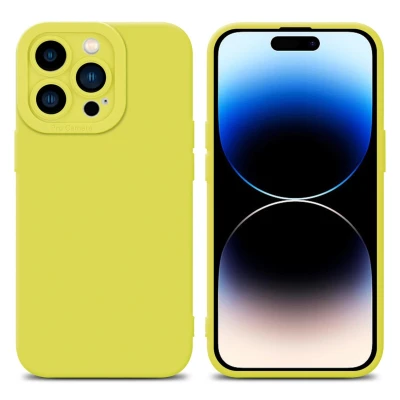 Image de Coque pour Apple iPhone 14 PRO MAX en FLUID JAUNE Housse de protection Étui silicone TPU flexible Neuf