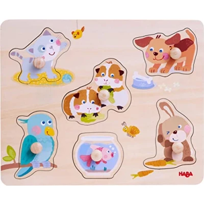 Image de HABA Inlegpuzzel Huisdieren Puzzle pour enfants, Taille: One Size, Multi coloured
