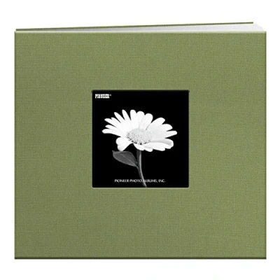 Image de Pioneer Album Photo relié avec fenêtre 30,5 x cm, Rouge, Vert Sauge, 8&quot;X8&quot;