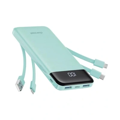 Image de Charmast Batterie Externe 10000mAh avec 4 Câbles Intégrés Portable USB C Mince Power Bank 6 Sorties et 3 Entrées pour iPhone 12 13 11 Samsung S21 S22（Qing）