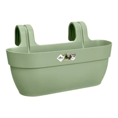 Image de Elho Vibia Campana Easy Hanger L 46 Planteur pour Balcon &amp; Extérieur Ø 46.0 x H 26.5 cm Vert/Vert Pistache