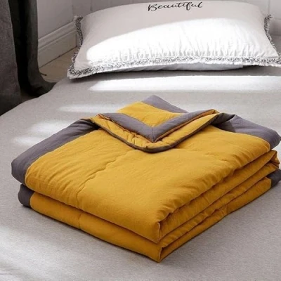 Image de KYKHT Couette toutes saisons 200 x 220 cm Mélange de coton Douce et agréablement chaude Lavable en machine