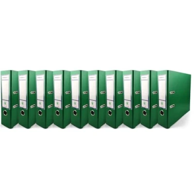 Image de Netuno 10x classeur à anneaux vert A4 mécanisme 2 8cm plastique éco d&#039;école pour documents de format levier bureau maison