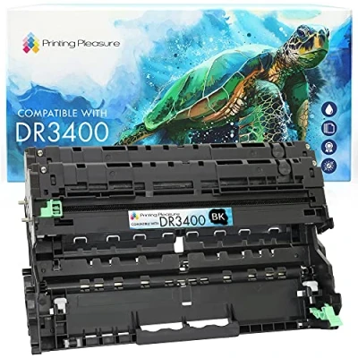 Image de 2 Compatibles Brother DR3400 Kit Tambour pour DCP L5500DN L6600DW HL L5000D L5200DW L5200DWT L6300DW L6300DWT L6400DW L6400DWT MFC L5700DN L5750DW L6800DW L6900DW Noir, Grande Capacité