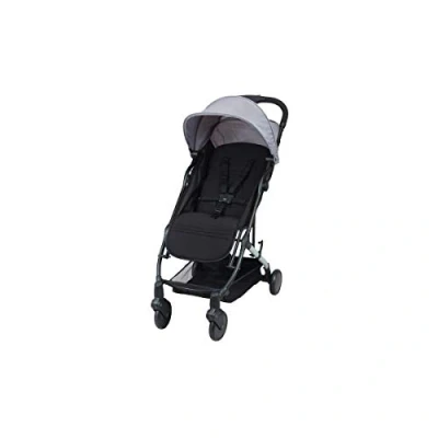 Image de Bambisol Poussette Canne Compacte YUKO² Dès la Naissance 22kg, Pliage 1 main, Repose jambe Réglable, Sac Noir Gris
