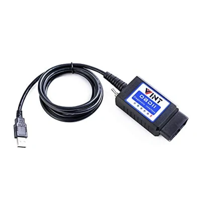 Image de bbfly Adaptateur FORScans OBDII, VINT TT55502 Interface USB du Scanner ELMconfig, COM patible avec l Outil de Scan des Accessoires Voitures et Camionnettes Légères Ford, MS Can