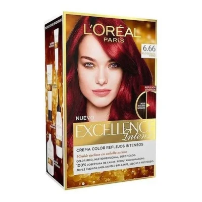 Image de Teinture permanente Excellence intense L&#039;Oreal Make Up Rouge écarlate TU transparent