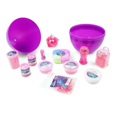 Image de FLYPOP&#039;S Œuf Garni Slime 035631 Rose Plastique Surprise Jouet Enfant Anniversaire Texture Cadeau 26 cm x 16 À Partir de 3 Ans