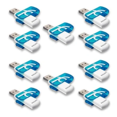 Image de Philips Vivid Édition High Speed clé USB 2.0 10x 16 Go avec Capuchon pivotant pour PC, Ordinateur Portable, Stockage de données informatiques, Vitesse Lecture jusqu&#039;à 21 Mo/s