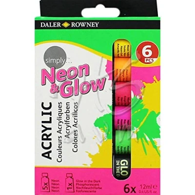 Image de SG Education DR 126500306 simplement Acrylique Neon et de peinture brillent dans le noir, volume 12 ml (lot 6)