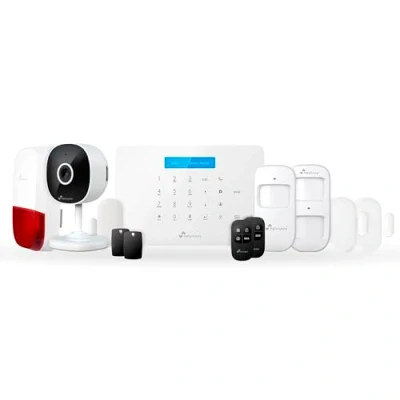 Image de Nivian Système d&#039;alarme pour Maison et Entreprise sans Frais mensuels Kit WiFi/GSM Télécommande Via l&#039;application Tuya Installation Facile câbles Jusqu&#039;à 60 détecteurs