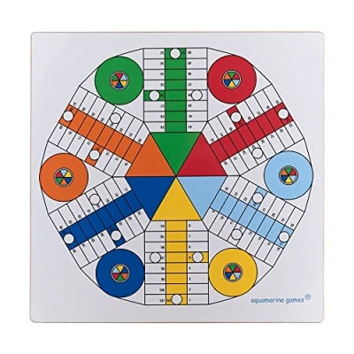 Image de Aquamarine Games Planche JUG. Double Face 40x40 CM Patchés pour 4 et 6 Joueurs (CP027), Multicolore, NO Value (Fabricant