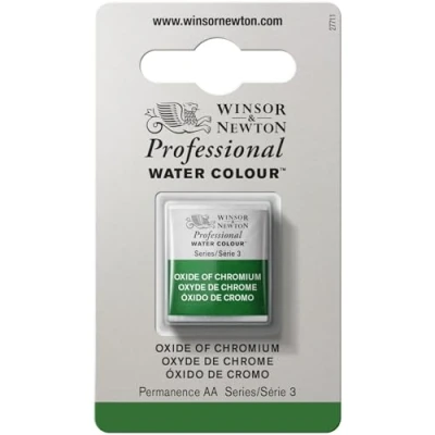 Image de Winsor &amp; Newton Aquarelle Professionnel Peinture Aquarelle, Haute Luminosité, Résistante à la Lumière, Qualité Archive, Demi Godet, Couleur Oxyde de Chrome