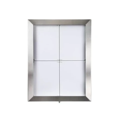 Image de Porte menu restaurant éclairage LED Inox 4 x A4