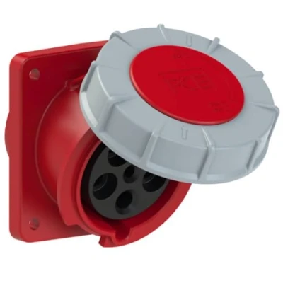 Image de Prise CEE 63 A 5 pôles PCE Power Twist 435 6 400 V Monophasé Rouge, gris